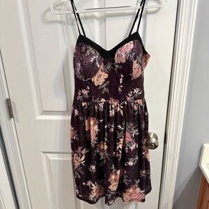 Xhilaration Strappy floral Velvet Dress --Women's Large
